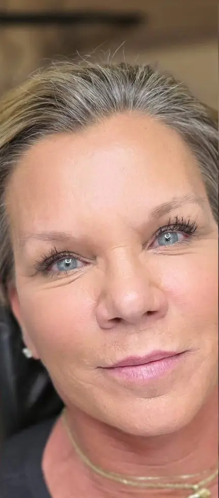 Mapped: the brow shape measured and drawn on before any pigment
